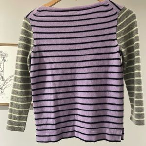 Women’s J Crew Italian cashmere striped sweater XS